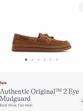 Sperry Authentic Original 2-Eye Mudguard Boat Shoe in Brown